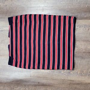 4/$25 The Limited Mini Pencil Skirt Red White Blue Striped Size 4
